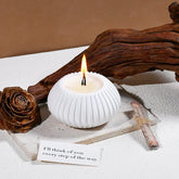 Striped Candle Holder Mould sm1082